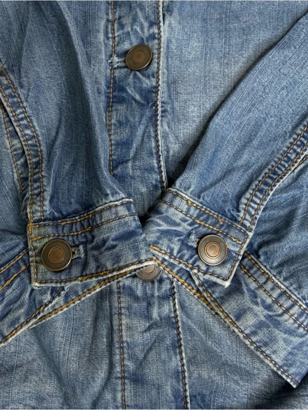 FREE PEOPLE 100% Lyocell Lightweight Boho Light Wash Relaxed Fit Jacket  Sz L - Picture 13 of 14